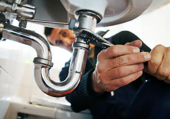 plumber fixing piping in frisco, tx.